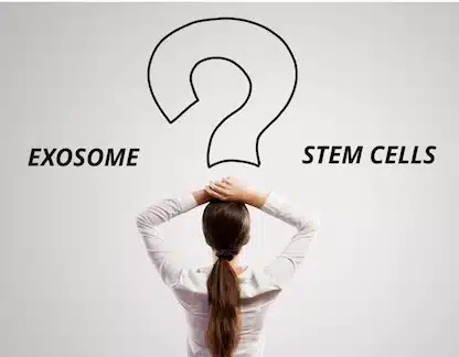 Illustration asking how exosomes differ from stem cells